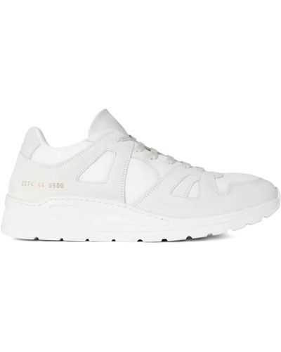 Common Projects Weiße cross trainer sneakers logo