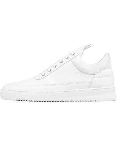Filling Pieces Low top ripple nappa tutto bianco