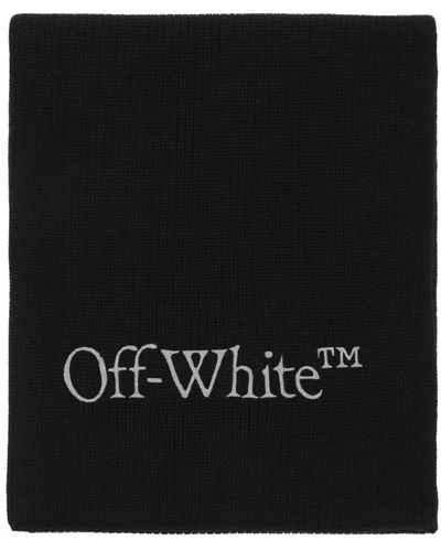 Off-White c/o Virgil Abloh Wollschal mit gesticktem logo - Schwarz