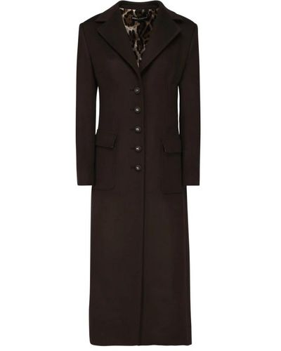 Dolce & Gabbana Coats > double-breasted coats - Noir