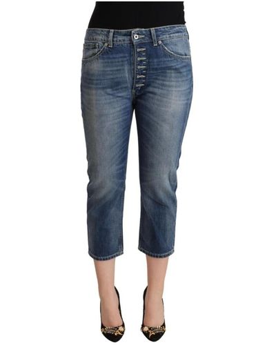 Dondup Stilvolle cropped jeans für modebewusste frauen - Blau