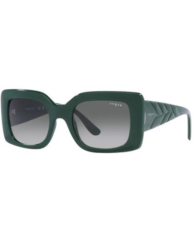 Vogue Quadratische sonnenbrille mit geflochtenen bügeln - Grau