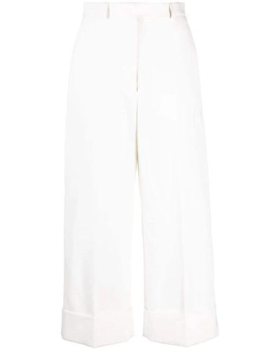 Thom Browne Baumwollhose aus canvas mit mehreren taschen und gepresster falte,trousers - Weiß