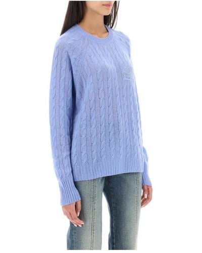 Etro Round-neck knitwear - Azul