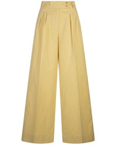 Aspesi Wide Trousers - Yellow
