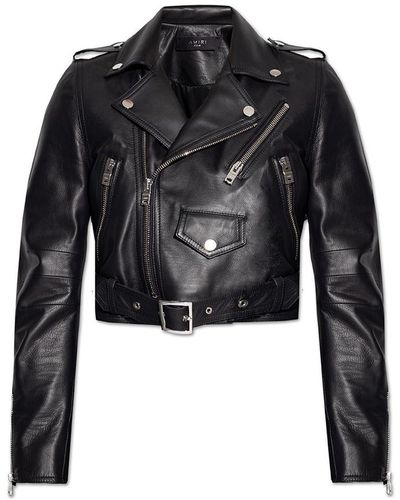 Amiri Leather biker jacket - Negro