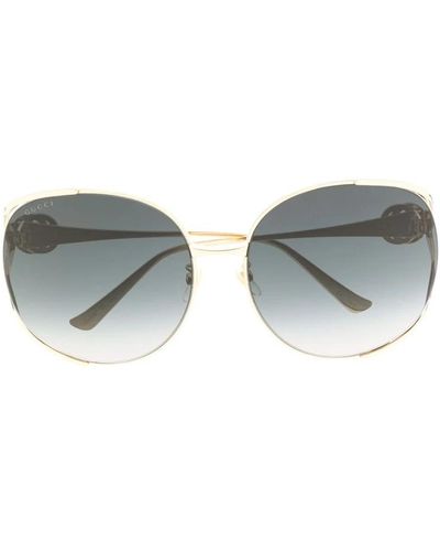 Gucci Goldene sonnenbrille mit originalzubehör - Grau