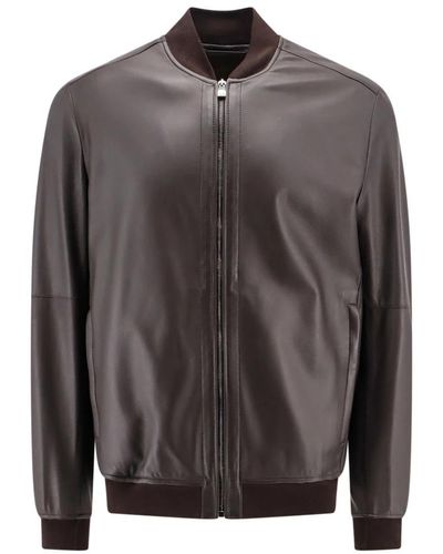 Corneliani Jackets > leather jackets - Gris
