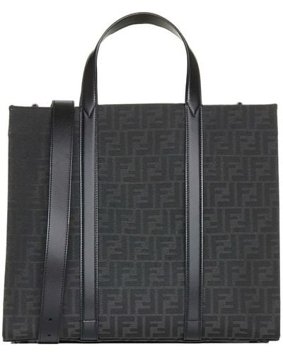 Fendi Stilvolle einkaufstaschen - Schwarz