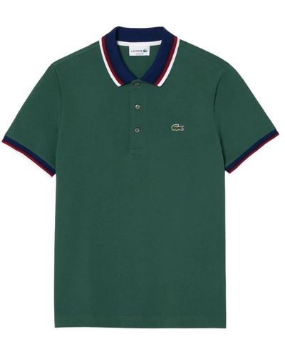 Lacoste Polo shirt mit kontrastkragen - Grün