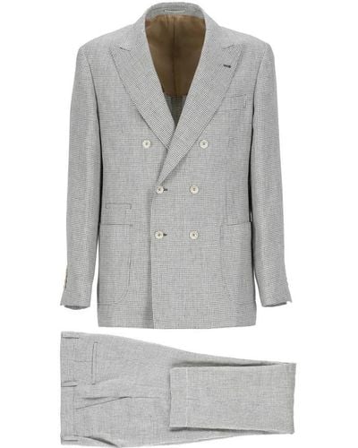 Brunello Cucinelli Single Breasted Suits - Grey