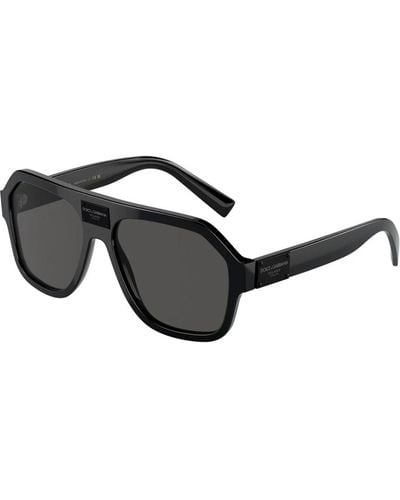 Dolce & Gabbana Ikonische stil sonnenbrille für männer - Schwarz