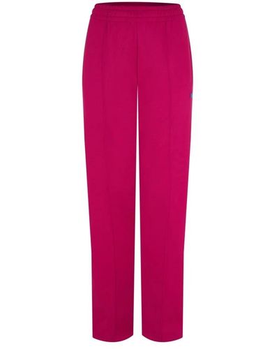 Acne Studios Fuchsia face track pants - Pink