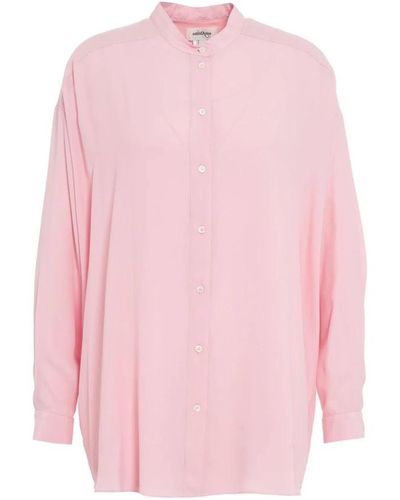 Ottod'Ame Bluse aus seidenmischung mit darin-kragen - Pink