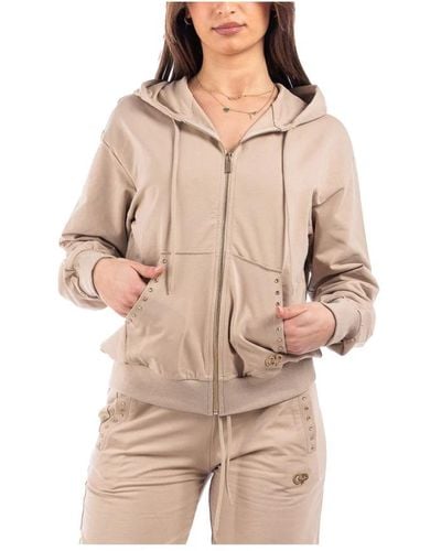 Gaelle Paris Sand zip hoodie set baumwolle - Natur