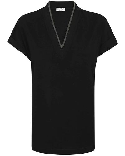Brunello Cucinelli Precious neckline t-shirt - Nero