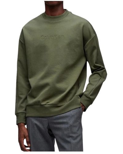 Calvin Klein Sweatshirt mit geprägtem logo - Grün