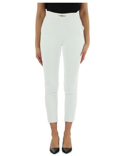 Elisabetta Franchi Trousers > cropped trousers - Blanc