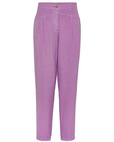 Forte Forte Slim-Fit Trousers - Purple