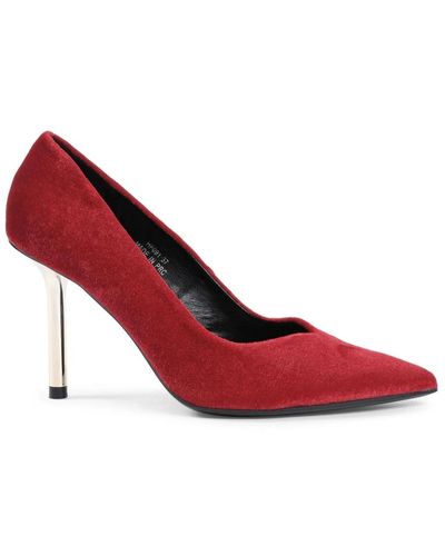 19V69 Italia by Versace Zapato de tacón alto de tela roja - Rojo