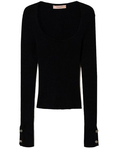 Twin Set Conjunto de suéteres negros