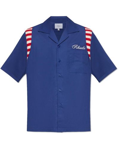 Rhude Shirt mit logo - Blau
