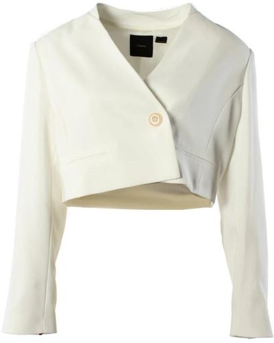 Pinko Weiße blazer mit elastan-material - Natur