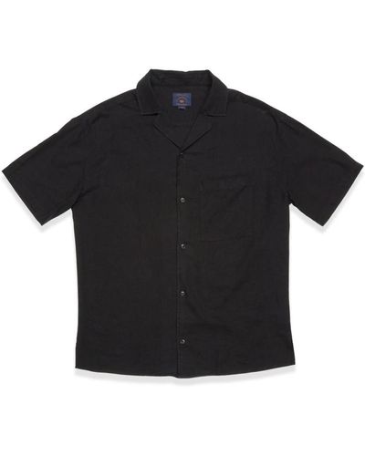 Blue De Gênes Short Sleeve Shirts - Black