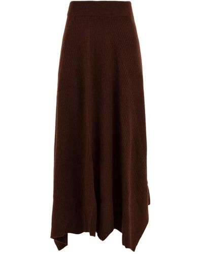 Not Shy Maxi Skirts - Brown