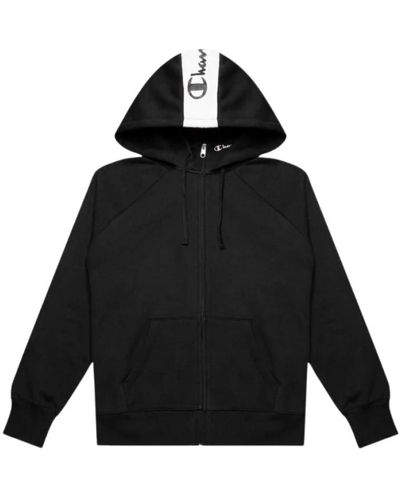 Champion Zip hoodie baumwolle polyester monochrom - Schwarz
