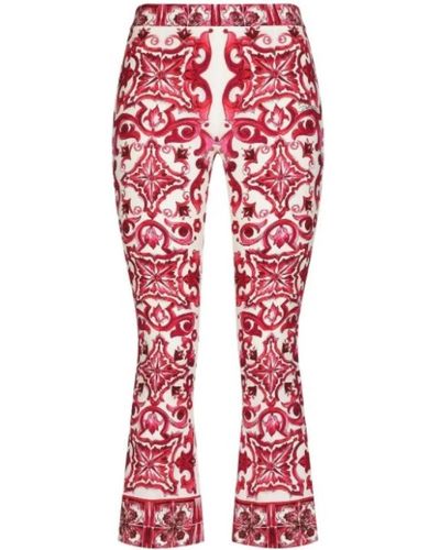 Dolce & Gabbana Wide Trousers - Red
