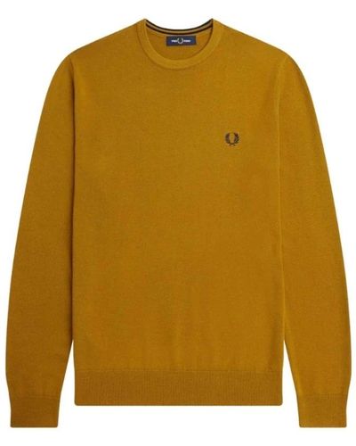 Fred Perry Round-Neck Knitwear - Yellow