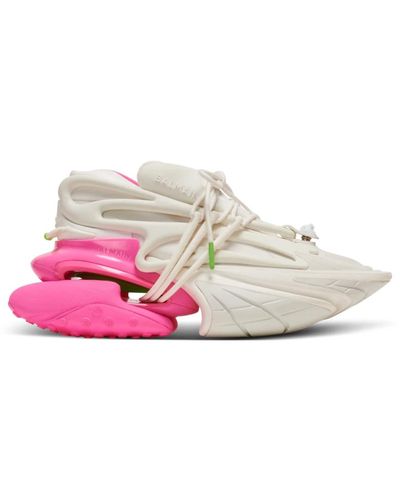 Balmain Sneakers unicorn in neoprene e pelle - Rosa
