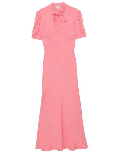 Ines De La Fressange Paris Rosa cerise langes kleid - Pink