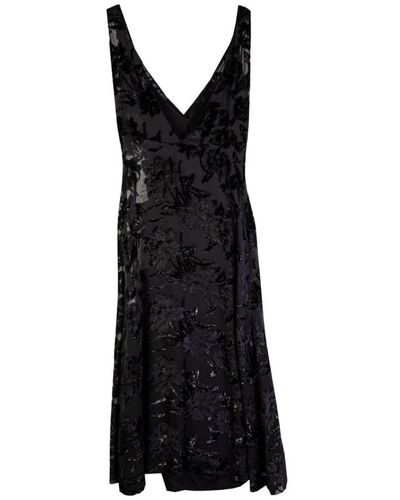 Lardini Black long embellished dress with petticoat - Nero