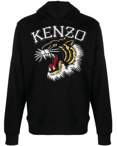 KENZO Tiger bestickter varsity hoodie - Schwarz