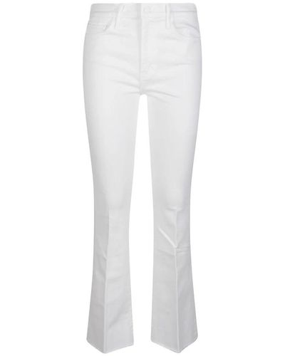 Mother Boot-Cut Jeans - White