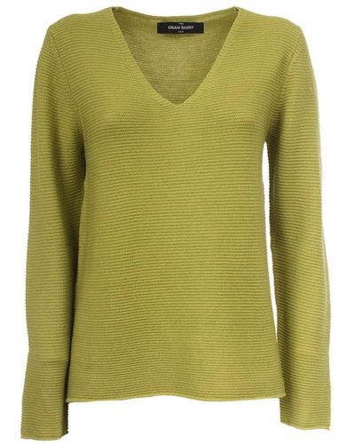 Gran Sasso V-Neck Knitwear - Green
