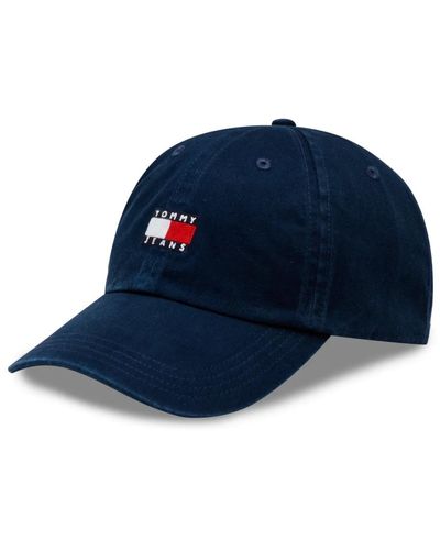 Tommy Hilfiger Bestickte heritage logo kappe - blau