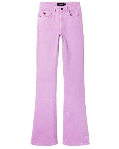 Desigual Flared Jeans - Purple