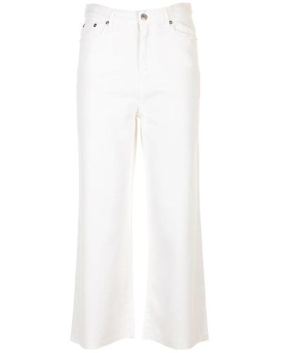Roy Rogers Trousers > cropped trousers - Blanc