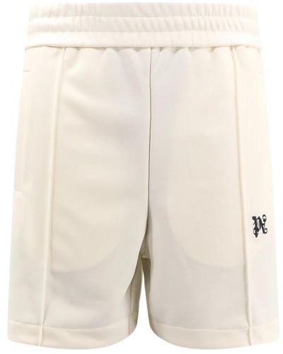 Palm Angels Casual shorts,weiße hose mit elastischem bund - Natur
