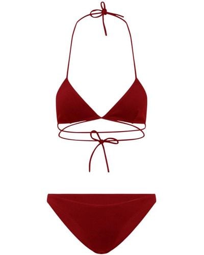 Lido Gerippter bikini strandmode aus polyamid - Rot