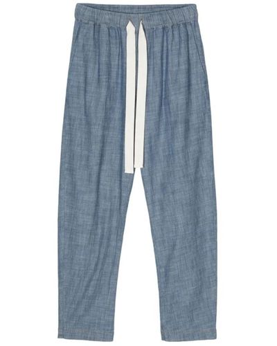 Semicouture Straight Trousers - Blue