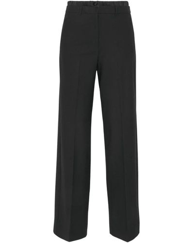 Marella Monochrome gioiosa pantalones de doble cintura - Negro