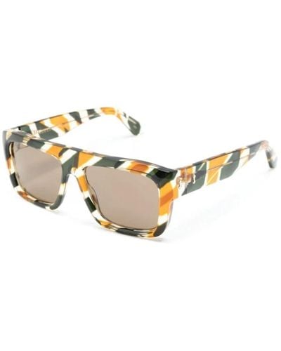 Gucci Décor sonnenbrille mit quadratischer form und metall-detail - Schwarz