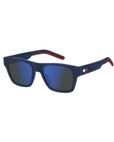 Tommy Hilfiger Blaue sonnenbrille mit hohem kontrast th 1975/s