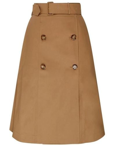 Burberry Midi Skirts - Brown