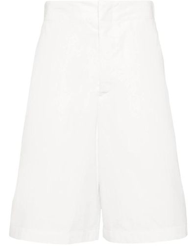 OAMC Weiße baumwoll-bermuda-shorts
