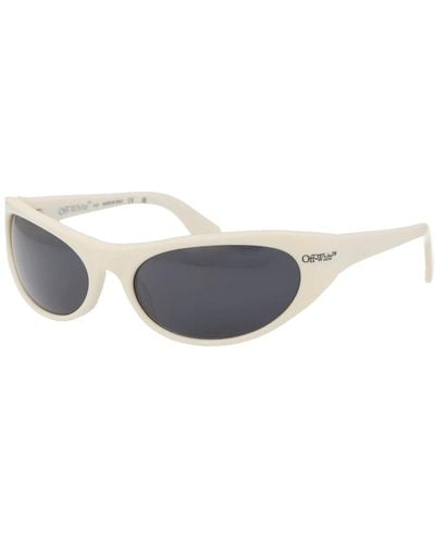 Off-White c/o Virgil Abloh Stilvolle napoli sonnenbrille für den sommer off - Weiß